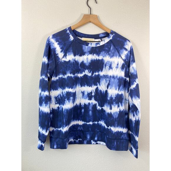 Michael Kors Blue Tie Dye Crewneck Sweater - Picture 1 of 7